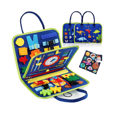 Montessori Busy Board — The Activity Bag That Goes Everywhere, from 2 Years Old