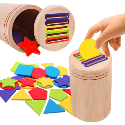 Montessori Wooden Toy — Color Sorting, Sensory Awakening, Ages 2+